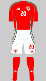 wales 2024 1st kit white shorts